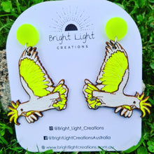 Load image into Gallery viewer, Yellow-Crested Cockatoo Stud Dangle Earrings