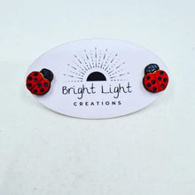 Load image into Gallery viewer, Lady Bug Stud Earrings