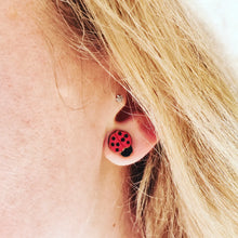 Load image into Gallery viewer, Lady Bug Stud Earrings