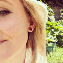 Load image into Gallery viewer, Lady Bug Stud Earrings