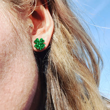 Load image into Gallery viewer, Four Leaf Clover Stud Earrings