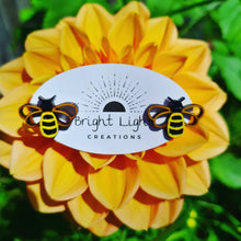 Load image into Gallery viewer, Bee Stud Earrings
