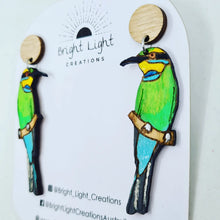 Load image into Gallery viewer, Rainbow Bee-eater Stud Dangle Earrings
