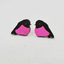 Load image into Gallery viewer, Pink Robin Stud Earrings