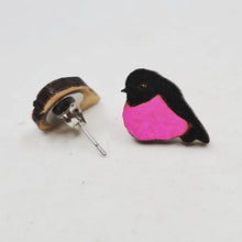 Load image into Gallery viewer, Pink Robin Stud Earrings