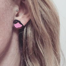 Load image into Gallery viewer, Pink Robin Stud Earrings