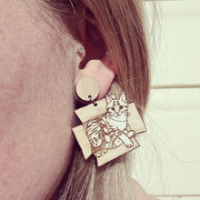 Load image into Gallery viewer, Cat in a Box Earrings