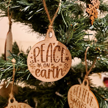 Load image into Gallery viewer, Wooden Engraved Christmas Ornaments