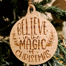 Load image into Gallery viewer, Wooden Engraved Christmas Ornaments