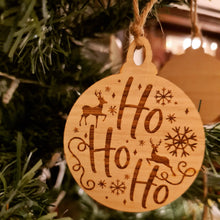 Load image into Gallery viewer, Wooden Engraved Christmas Ornaments