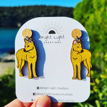 Load image into Gallery viewer, Dingo Stud Dangle Earrings