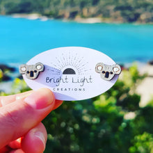 Load image into Gallery viewer, Koala Face Stud Earrings