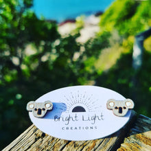 Load image into Gallery viewer, Koala Face Stud Earrings