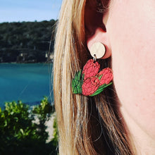 Load image into Gallery viewer, Protea Stud Dangle Earrings