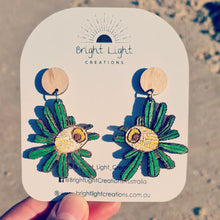 Load image into Gallery viewer, Banksia Flower Stud Dangle Earrings