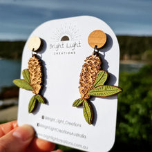 Load image into Gallery viewer, Banksia Cone Stud Dangle Earrings