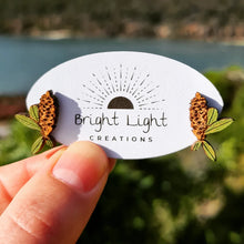 Load image into Gallery viewer, Banksia Cone Stud Earrings