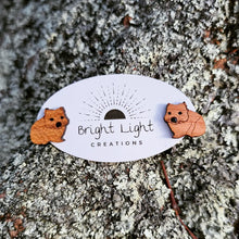 Load image into Gallery viewer, Wombat Stud Earrings