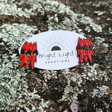 Load image into Gallery viewer, Desert Pea Wildflower Stud Earrings