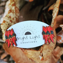 Load image into Gallery viewer, Desert Pea Wildflower Stud Earrings