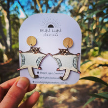 Load image into Gallery viewer, Sugar Glider Stud Dangle Earrings
