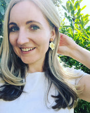 Load image into Gallery viewer, Daffodil Flower Stud Dangle Earrings