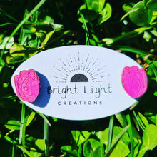 Load image into Gallery viewer, Pink Tulip Flower Stud Earrings
