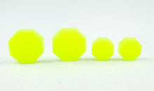 Load image into Gallery viewer, Bright Neon Yellow Geometric Stud Earrings