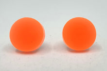 Load image into Gallery viewer, Bright Neon Orange Round Stud Earrings