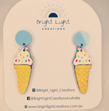 Load image into Gallery viewer, Icecream Cone Stud Dangle Earrings