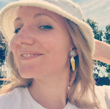 Load image into Gallery viewer, Icecream Cone Stud Dangle Earrings