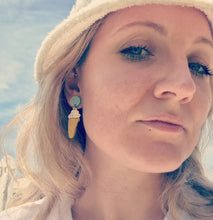 Load image into Gallery viewer, Icecream Cone Stud Dangle Earrings
