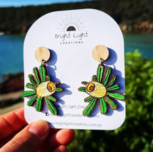Load image into Gallery viewer, Banksia Flower Stud Dangle Earrings