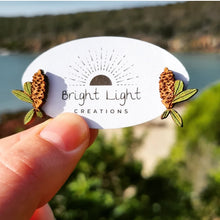 Load image into Gallery viewer, Banksia Cone Stud Earrings
