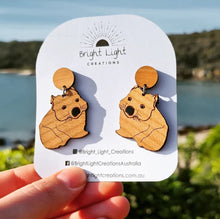 Load image into Gallery viewer, Wombat Stud Dangle Earrings