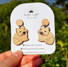 Load image into Gallery viewer, Wombat Stud Dangle Earrings