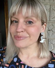 Load image into Gallery viewer, Seagull (Silver Gull) Stud Dangle Earrings