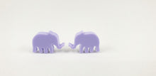 Load image into Gallery viewer, Pastel Purple Elephants Stud Earrings