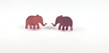 Load image into Gallery viewer, Pink Mirror Elephants Stud Earrings