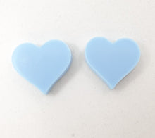 Load image into Gallery viewer, Pastel Blue Heart Stud Earrings