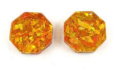 Load image into Gallery viewer, Gold Confetti Glitter Geometric Stud Earrings