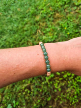 Load image into Gallery viewer, Green Gemstone Rosewood Bracelet