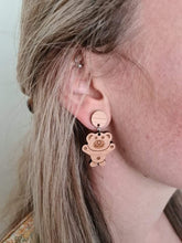 Load image into Gallery viewer, Tiny Teddy Dangle Earrings