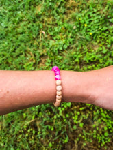 Load image into Gallery viewer, Fuscia Agate Gemstone Bracelet