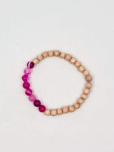 Load image into Gallery viewer, Fuscia Agate Gemstone Bracelet