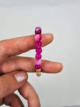 Load image into Gallery viewer, Fuscia Agate Gemstone Bracelet