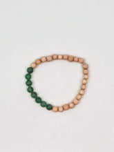 Load image into Gallery viewer, Green Gemstone Rosewood Bracelet