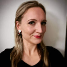 Load image into Gallery viewer, Halloween Red Back Spider Earrings