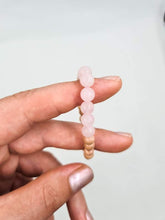 Load image into Gallery viewer, Rose Quartz Gemstone and Rosewood Bracelet