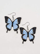 Load image into Gallery viewer, Mountain Blue Butterfly Hook Dangle Earrings